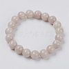 Natural Yellow Jade Beaded Stretch Bracelet BJEW-P209-15-6mm-1