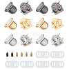WADORN 6 Sets 3 Colors Stainless Steel Bag Tuck Clasps FIND-WR0009-01-1