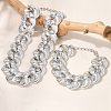 Electroplated CCB Curb Chain Necklace & Bracelets Set SJEW-G084-01P-2