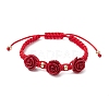 Nylon Cord Braided Bracelets for Women BJEW-JB11288-02-2