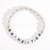 Minimalist ABS Imitatiom Pearl Round Beads Stretch Bracelets for Women EC7988-6-1