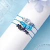 3Pcs 3 Styles Gemstone Braided Bead Bracelets BJEW-JB11146-01-3