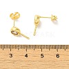 Brass Micro Pave Cubic Zirconia Studs Earrings Findings EJEW-H128-02G-3