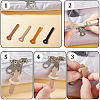 40Pcs 4 Colors Cowhide Zipper Puller Head PURS-GF0001-08-5