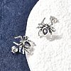 925 Sterling Silver Micro Pave Cubic Zirconia Stud Earrings EJEW-Z133-01AS-3