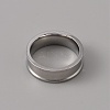 201 Stainless Steel Grooved Finger Ring Settings STAS-WH0027-27A-P-2
