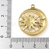 Ion Plating(IP) 304 Stainless Steel Pendants STAS-B075-10G-03-3