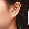 925 Sterling Silver Ear Wrap Crawler Hook Earrings EJEW-AA00271-33A-G-5