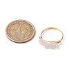 3Pcs Natural Rose Quartz Bead Finger Ring RJEW-JR00855-03-4