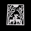Rectangle with Christmas Reindeer/Stag Frame Carbon Steel Cutting Dies Stencils DIY-F032-02-3