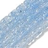 Transparent Crackle Glass Beads Strands GLAA-NH0001-04G-1