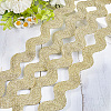 10 Yard Metallic Polyester Wavy Fringe Trim Ribbon SRIB-GF0001-38T-4