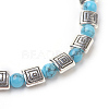 Natural & Synthetic Mixed Stone Beads Stretch Bracelets BJEW-JB03872-3