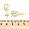 Brass Pave Cubic Zirconia Pendants KK-U009-09D-G-3