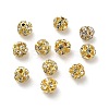 6mm Brass Rhinestone Beads X1-KK-S519-01A-02G-1