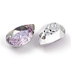 Embossed Glass Rhinestone Pendants GLAA-J101-05B-001VL-2
