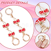 Alloy Enamel Cherry Link Chains for Purse Chains PURS-WH0001-41-6