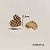 Brass Stud Earrings for Women MH7259-1-3