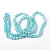 Imitation Jade Glass Beads Strands DGLA-S076-8mm-19-5