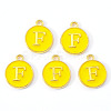 Golden Plated Alloy Enamel Charms ENAM-S118-09F-1