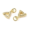 Brass Micro Pave Cubic Zirconia Pendants KK-E048-07G-3