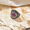 Natural & Synthetic Gemstone Adjustable Rings RJEW-I108-03AS-3