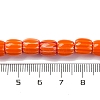 Handmade Lampwork Chevron Beads Strands LAMP-K041-01B-18-5