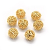 Hollow Brass Beads KK-L184-79G-1