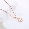 Stainless Steel Letter Pendant Necklaces for Women Men GR8130-7-1