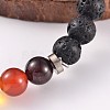 Natural Lava Rock Beaded Stretch Bracelets X-BJEW-JB02184-05-2