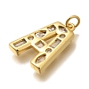 Brass Micro Pave Clear Cubic Zirconia Pendants KK-G521-01G-A-2
