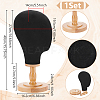 Head Shaped Wood Covered with Cloth Hat Display Racks AJEW-WH0816-101-3