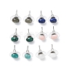Natural Gemstone Stud Earrings for Women EJEW-E285-01P-1