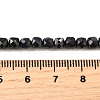 Natural Black Sapphire Beads Strands G-G259-C02-4x4mm-5