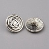 1-Hole Alloy Shank Buttons BUTT-WH0020-22B-1