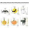 30Pcs 6 Styles Halloween Rack Plating Alloy Enamel Pendants PALLOY-CJ0002-32-2