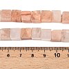 Natural Pink Aventurine Beads Strands G-T139-8x8-36B-5