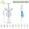 3 Sets Angle with Star Acrylic Pendants FIND-PH0009-12-2