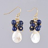 Natural Gemstone Dangle Earrings EJEW-JE03876-3