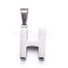 Non-Tarnish 304 Stainless Steel Letter Pendants STAS-H127-H-P-1