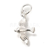 925 Sterling Silver Bird Charms STER-G043-04S-1