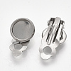 Non-Tarnish 304 Stainless Steel Clip-on Earring Findings STAS-S079-81B-1