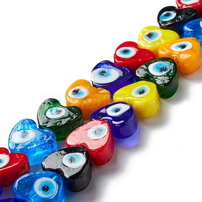 Handmade Evil Eye Lampwork Beads LAMP-F021-02H-1