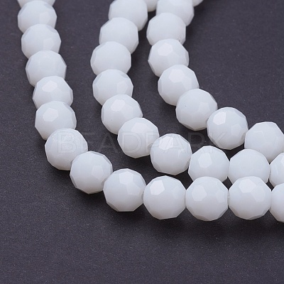 Faceted(32 Facets) Glass Beads Strands EGLA-J042-6mm-26-1