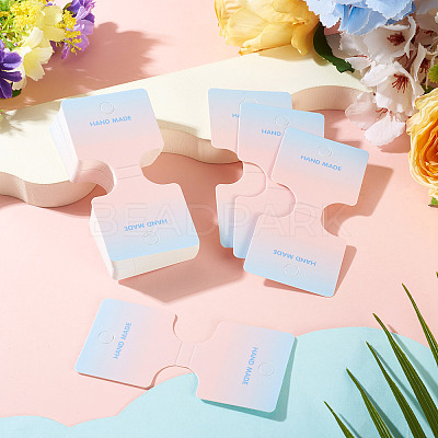 50Pcs Folding Paper Jewelry Display Cards ODIS-TA0001-07C-1
