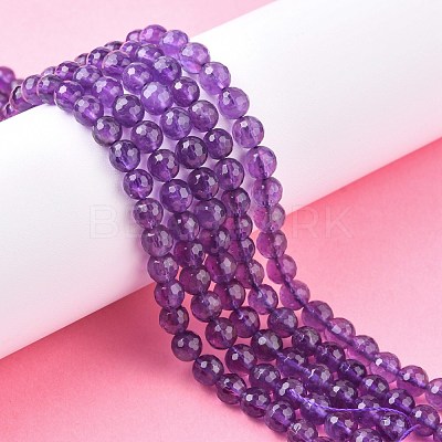 Natural Amethyst Beads Strands G-C073-6mm-3-1