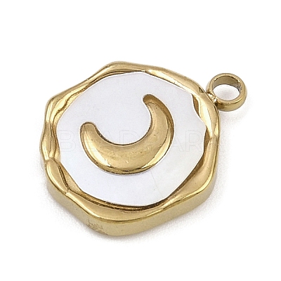 Natural White Shell Pendants STAS-D385-01A-G-1