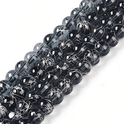 Drawbench Transparent Glass Beads Strands GLAD-Q012-8mm-14-1