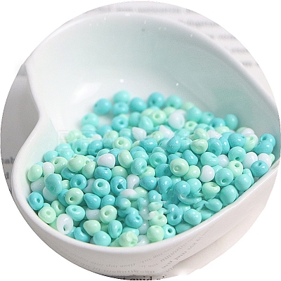 Macaron Baking Paint Glass Seed Beads PW-WGB8861-06-1