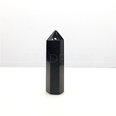Point Tower Natural Obsidian Home Display Decoration PW23030659253-1